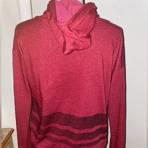 Red soft old navy zip up cropped hoodie
